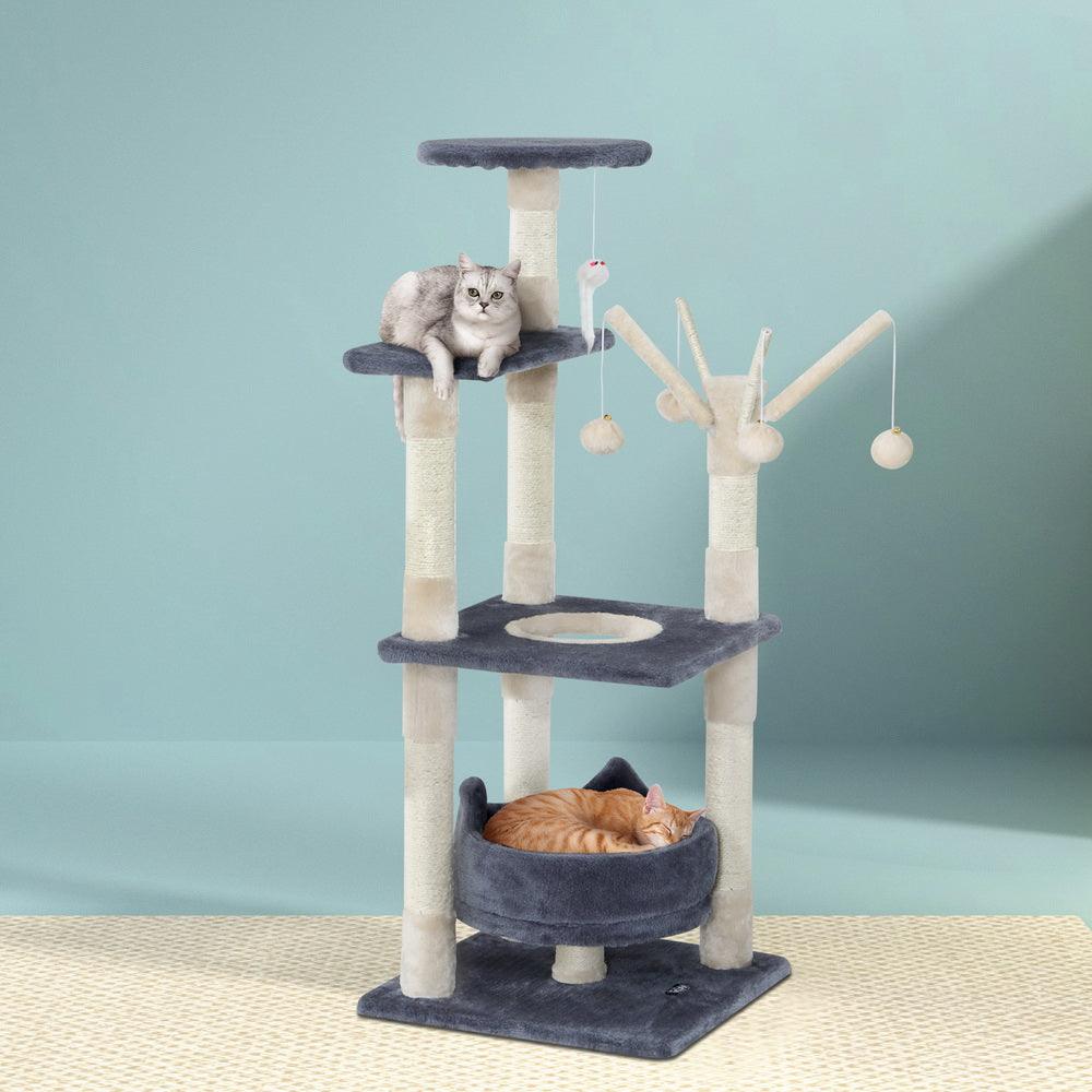 Buy i.Pet Cat Tree 110cm Tower Scratching Post Scratcher Wood Condo House Bed Toys discounted | Products On Sale Australia