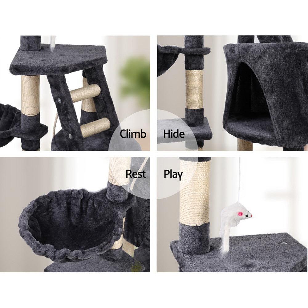 Buy i.Pet Cat Tree 120cm Tower Scratching Post Scratcher Wood Condo House Bed Toys discounted | Products On Sale Australia