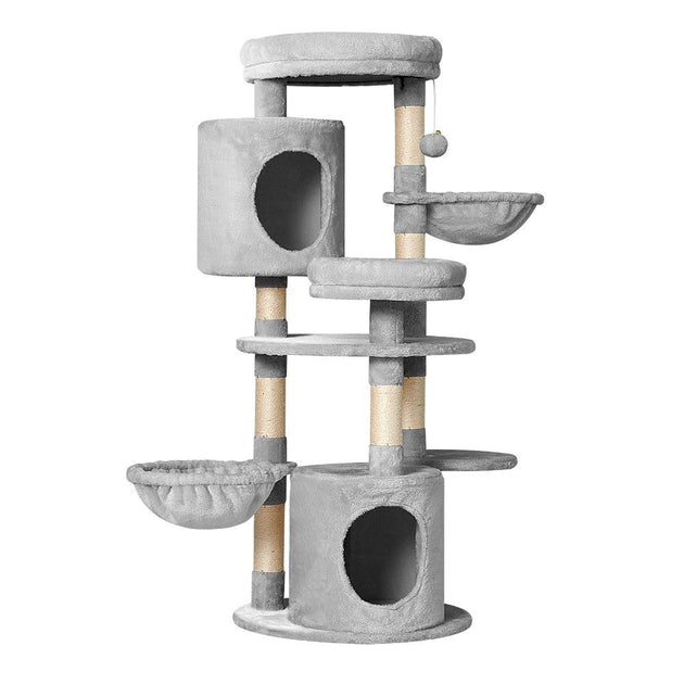 Buy i.Pet Cat Tree 123cm Tower Scratching Post Scratcher Wood Condo House Bed Toys discounted | Products On Sale Australia