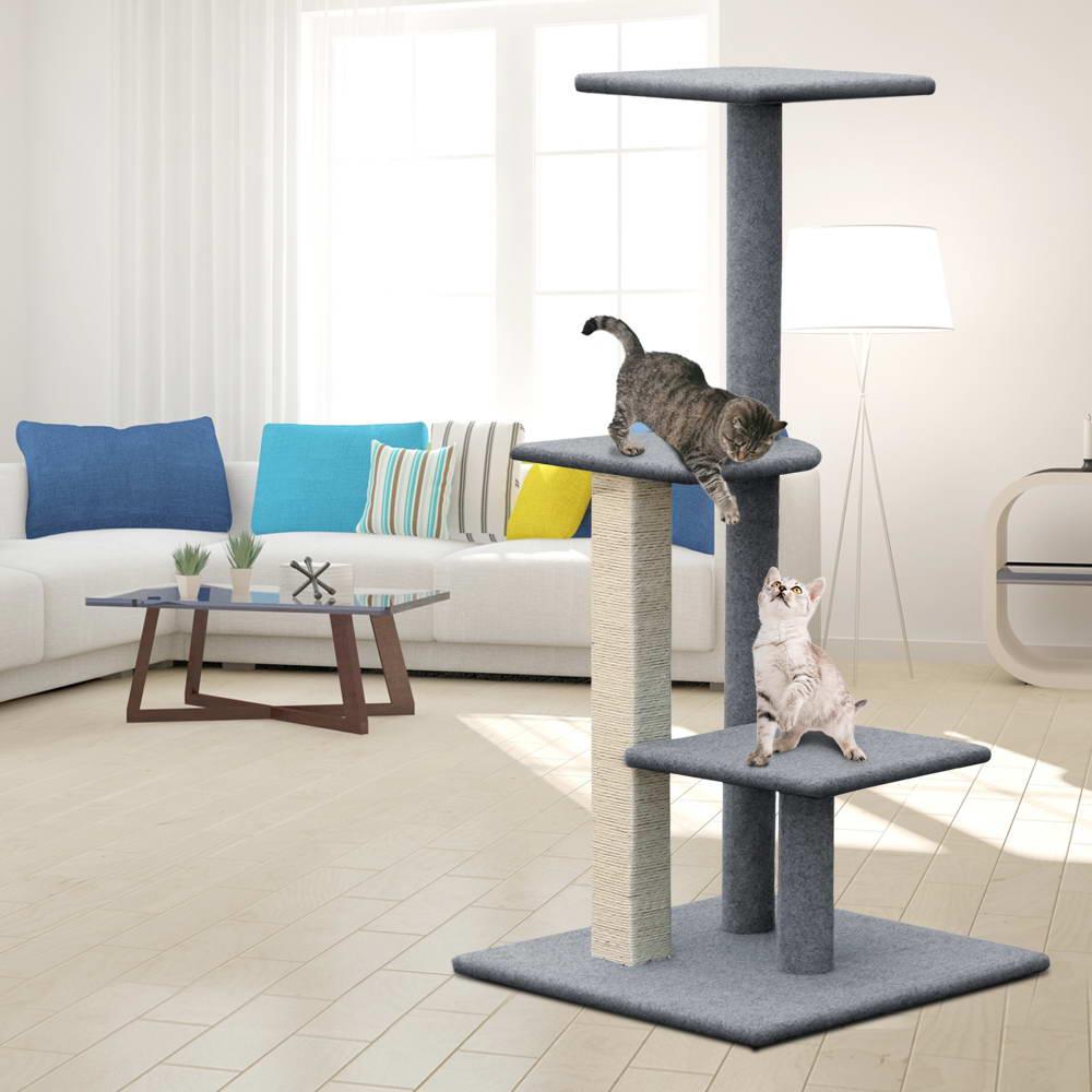 Buy i.Pet Cat Tree 124cm Scratching Post Tower Scratcher Trees Wood Condo Board discounted | Products On Sale Australia