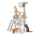 Buy i.Pet Cat Tree 141cm Tower Scratching Post Scratcher Condo Wood House Bed Beige discounted | Products On Sale Australia