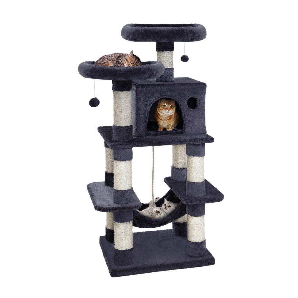 Buy i.Pet Cat Tree 145cm Tower Scratching Post Scratcher Wood Condo House Large Bed discounted | Products On Sale Australia