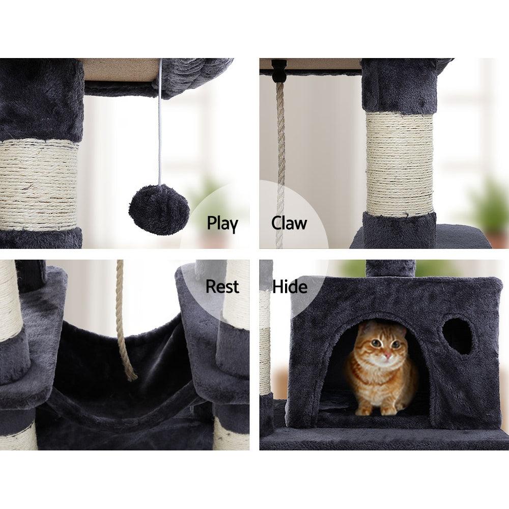 Buy i.Pet Cat Tree 145cm Tower Scratching Post Scratcher Wood Condo House Large Bed discounted | Products On Sale Australia