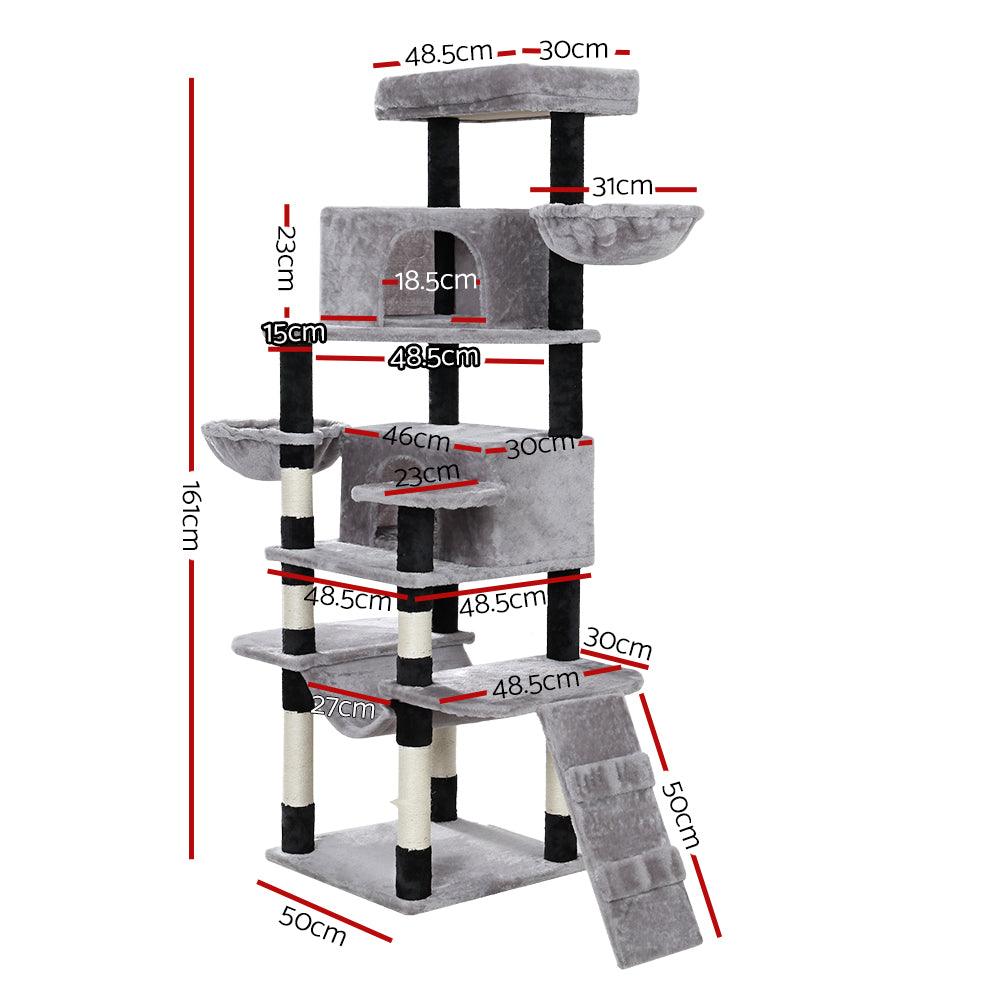 Buy i.Pet Cat Tree 161cm Tower Scratching Post Scratcher Wood Condo House Play Bed discounted | Products On Sale Australia