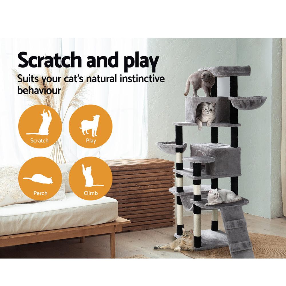 Buy i.Pet Cat Tree 161cm Tower Scratching Post Scratcher Wood Condo House Play Bed discounted | Products On Sale Australia