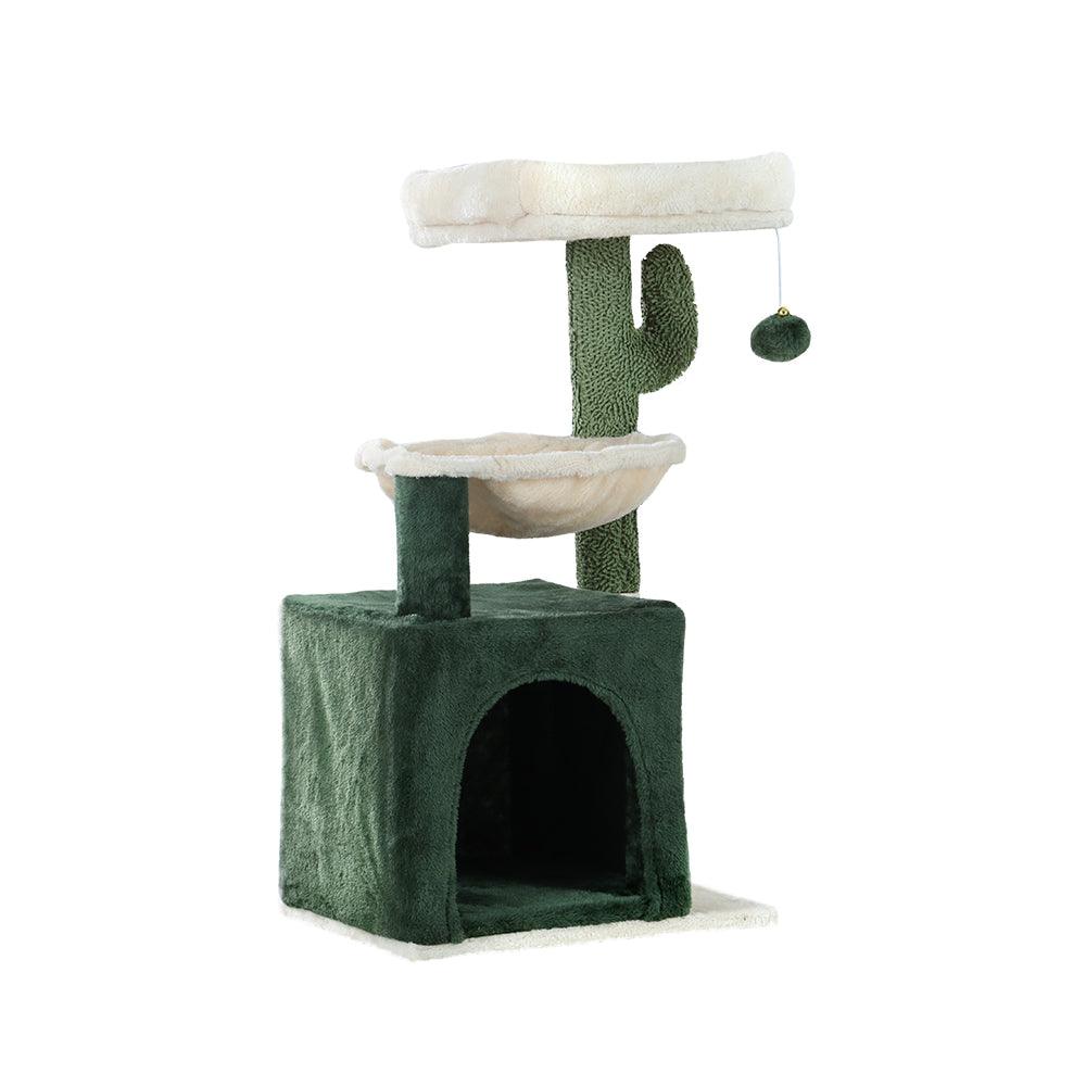 Buy i.Pet Cat Tree 78cm Scratching Post Tower Scratcher Wood Condo House Bed Toys Green discounted | Products On Sale Australia