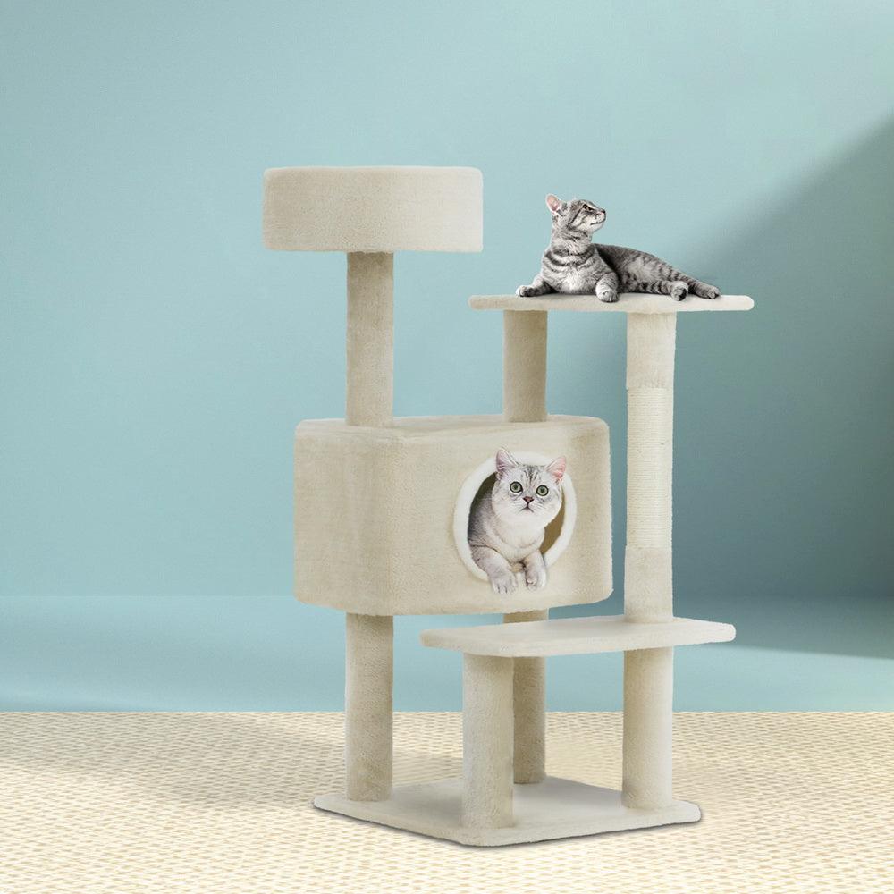 Buy i.Pet Cat Tree 90cm Scratching Post Tower Scratcher Wood Condo House Bed Trees discounted | Products On Sale Australia