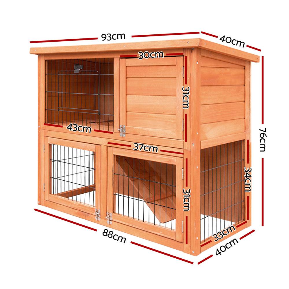 Buy i.Pet Chicken Coop 88cm x 40cm x 76cm Rabbit Hutch Large House Run Wooden Cage Outdoor discounted | Products On Sale Australia