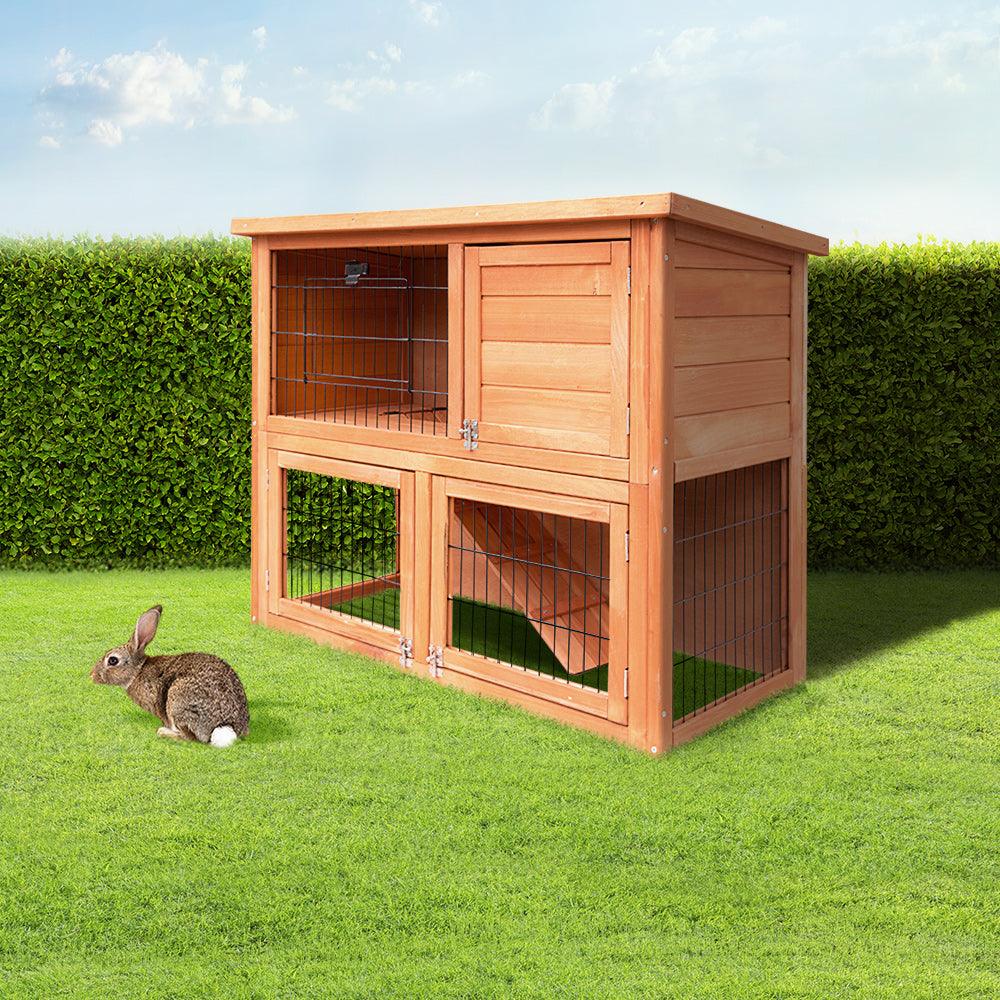 Buy i.Pet Chicken Coop 88cm x 40cm x 76cm Rabbit Hutch Large House Run Wooden Cage Outdoor discounted | Products On Sale Australia