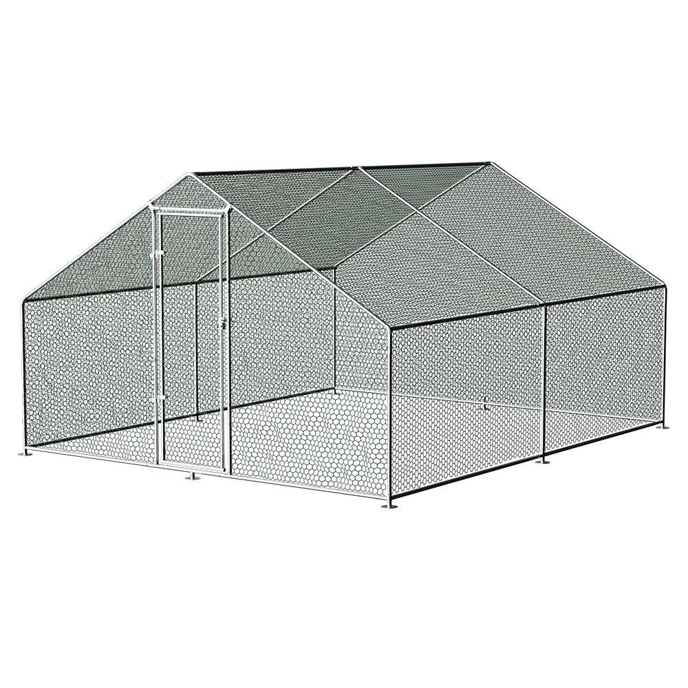 Buy i.Pet Chicken Coop Cage 3x4x2m Galvanised Steel discounted | Products On Sale Australia