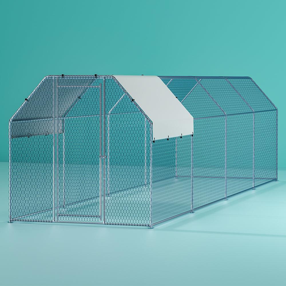 Buy i.Pet Chicken Coop Cage Run Rabbit Hutch Large Walk In Hen House Cover 2mx8mx2m discounted | Products On Sale Australia