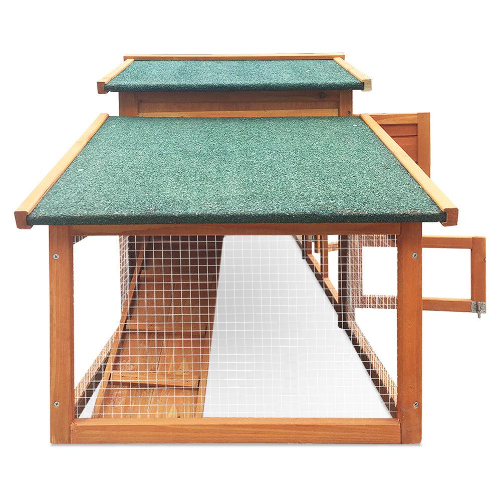 Buy i.Pet Chicken Coop Rabbit Hutch 169cm x 52cm x 72cm Large House Outdoor Wooden Run Cage discounted | Products On Sale Australia