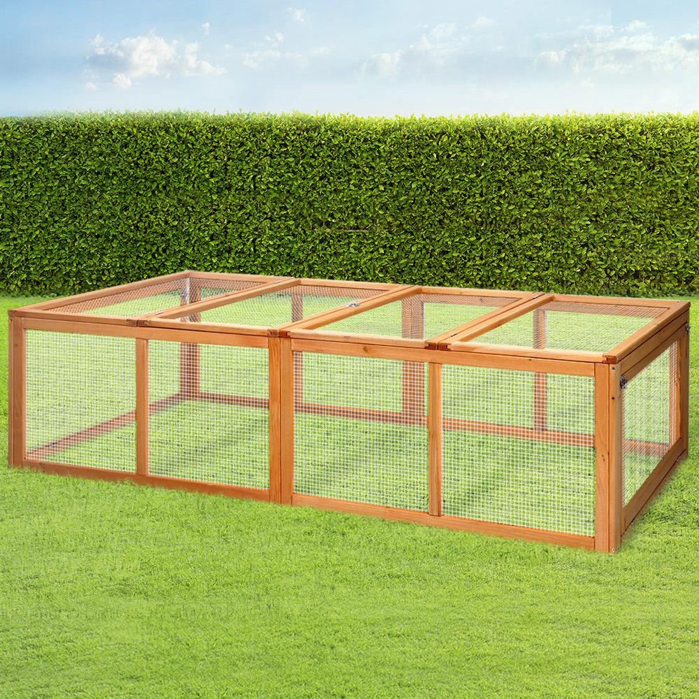 Buy i.Pet Chicken Coop Rabbit Hutch 180cm Extra Large Wooden Chicken House Run XL Hen Cage discounted | Products On Sale Australia