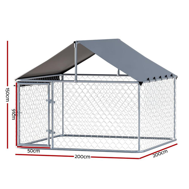 Buy i.Pet Dog Kennel Large House XL Pet Run Cage Puppy Outdoor Enclosure With Roof discounted | Products On Sale Australia