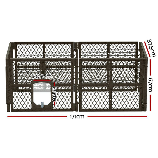 Buy i.Pet Dog Playpen Enclosure 6 Panel Pet Fence Plastic Play Pen discounted | Products On Sale Australia