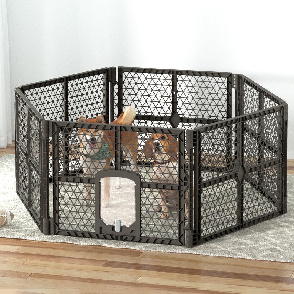 Buy i.Pet Dog Playpen Enclosure 6 Panel Pet Fence Plastic Play Pen discounted | Products On Sale Australia