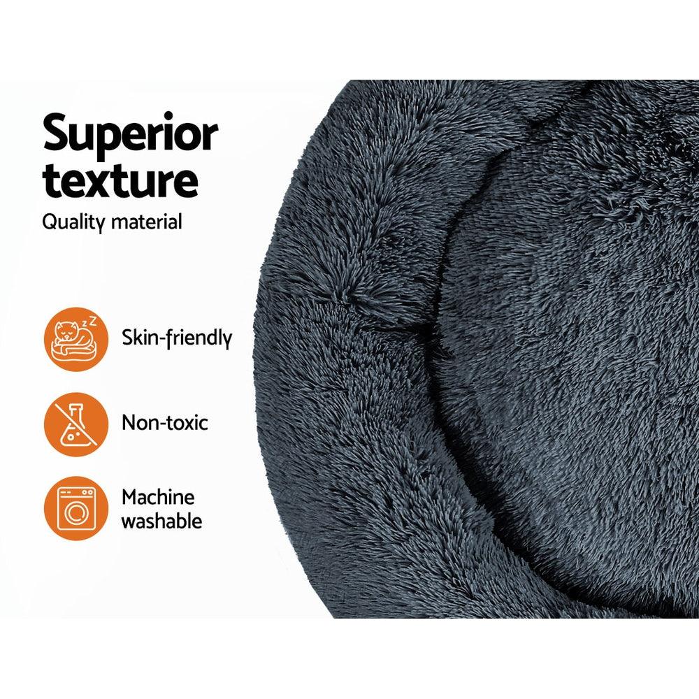 Buy i.Pet Pet Bed Dog Cat 110cm Calming Extra Large Soft Plush Dark Grey discounted | Products On Sale Australia