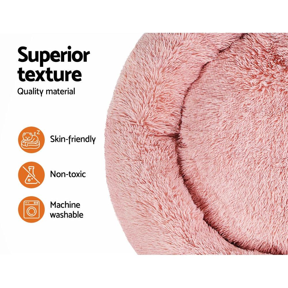 Buy i.Pet Pet Bed Dog Cat 110cm Calming Extra Large Soft Plush Pink discounted | Products On Sale Australia