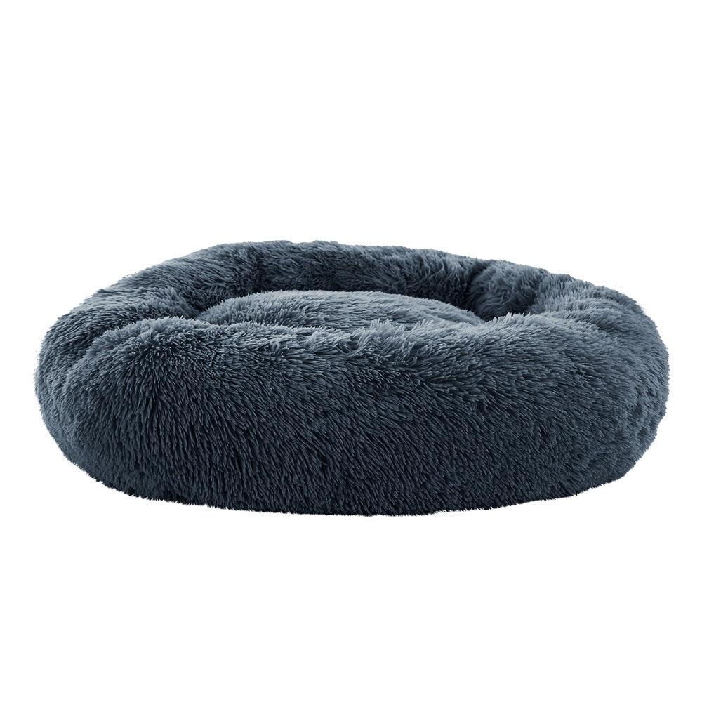 Buy i.Pet Pet Bed Dog Cat 90cm Large Calming Soft Plush Bed Dark Grey discounted | Products On Sale Australia