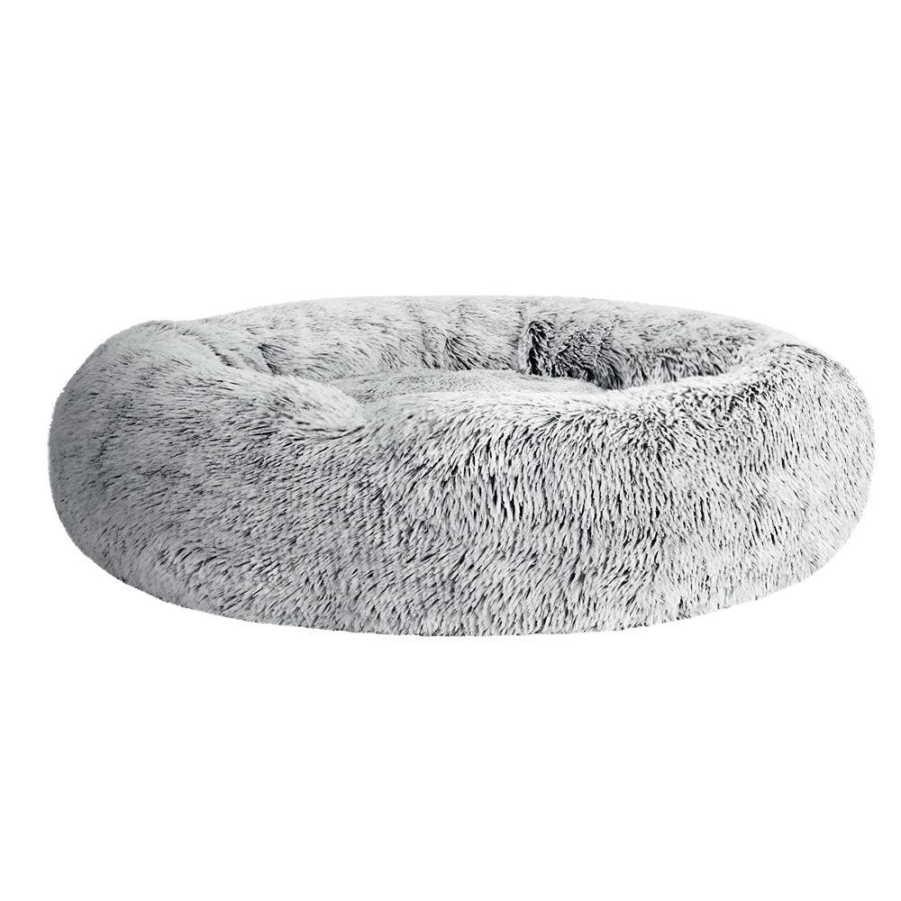 Buy i.Pet Pet Bed Dog Cat 90cm Large Calming Soft Plush Light Charcoal discounted | Products On Sale Australia