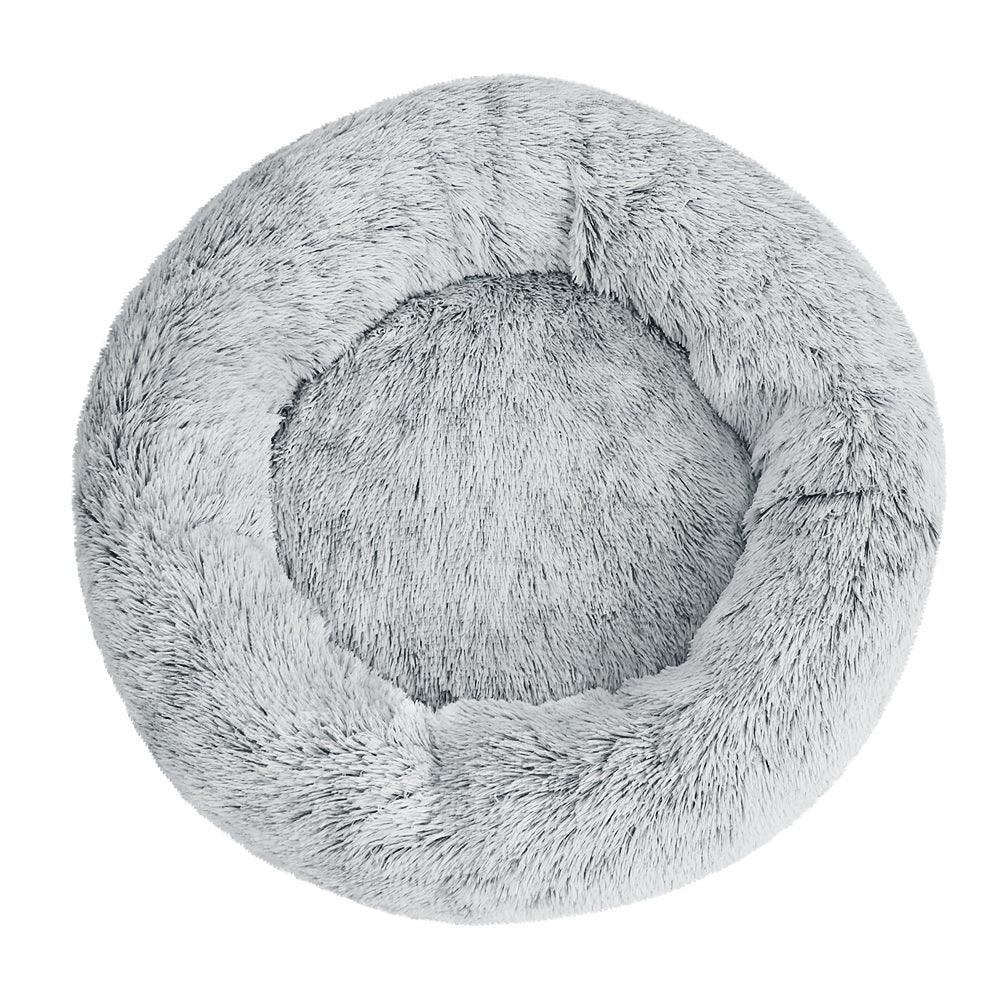 Buy i.Pet Pet Bed Dog Cat 90cm Large Calming Soft Plush Light Charcoal discounted | Products On Sale Australia