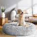 Buy i.Pet Pet Bed Dog Cat 90cm Large Calming Soft Plush Light Charcoal discounted | Products On Sale Australia