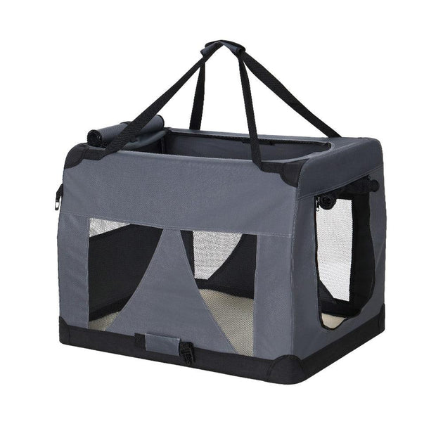 Buy i.Pet Pet Carrier Soft Crate Dog Cat Travel 60x42CM Portable Foldable Car M discounted | Products On Sale Australia