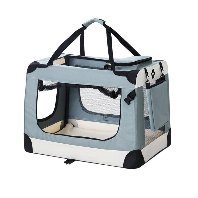 Buy i.Pet Pet Carrier Soft Crate Dog Cat Travel 70x52CM Portable Foldable Car Large discounted | Products On Sale Australia