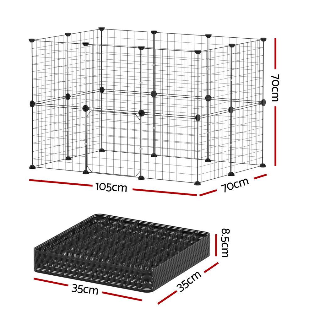 Buy i.Pet Pet Dog Playpen Enclosure Cage 20 Panel Puppy Fence Play Pen Foldable Metal discounted | Products On Sale Australia