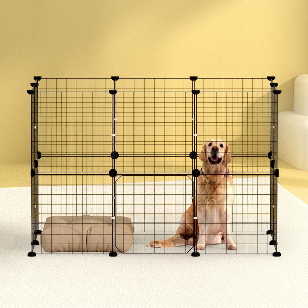 Buy i.Pet Pet Dog Playpen Enclosure Cage 20 Panel Puppy Fence Play Pen Foldable Metal discounted | Products On Sale Australia