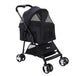 Buy i.Pet Pet Stroller Dog Pram Cat Carrier Travel Large Pushchair Foldable 4 Wheels Black discounted | Products On Sale Australia