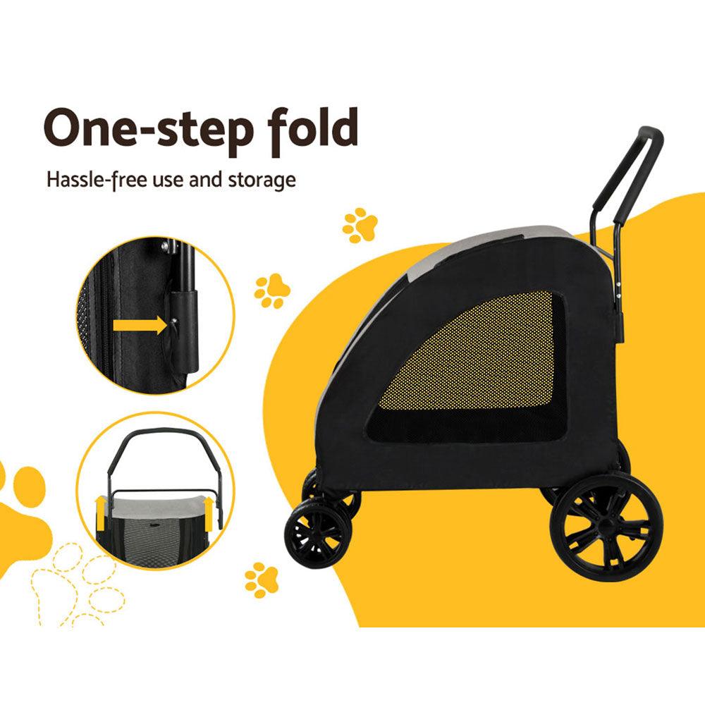 Buy i.Pet Pet Stroller Dog Pram Large Carrier Cat Travel Foldable Strollers 4 Wheels Trolley discounted | Products On Sale Australia