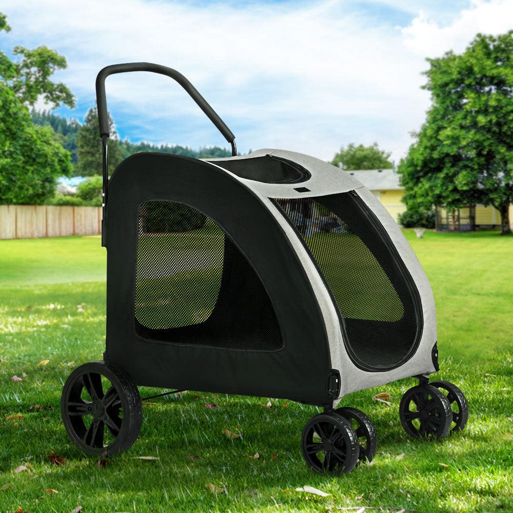 Buy i.Pet Pet Stroller Dog Pram Large Carrier Cat Travel Foldable Strollers 4 Wheels Trolley discounted | Products On Sale Australia