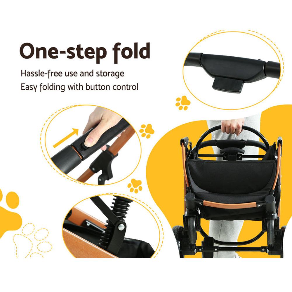 Buy i.Pet Pet Stroller Dog Pram Large Cat Carrier Travel Foldable 4 Wheels Pushchair Double discounted | Products On Sale Australia