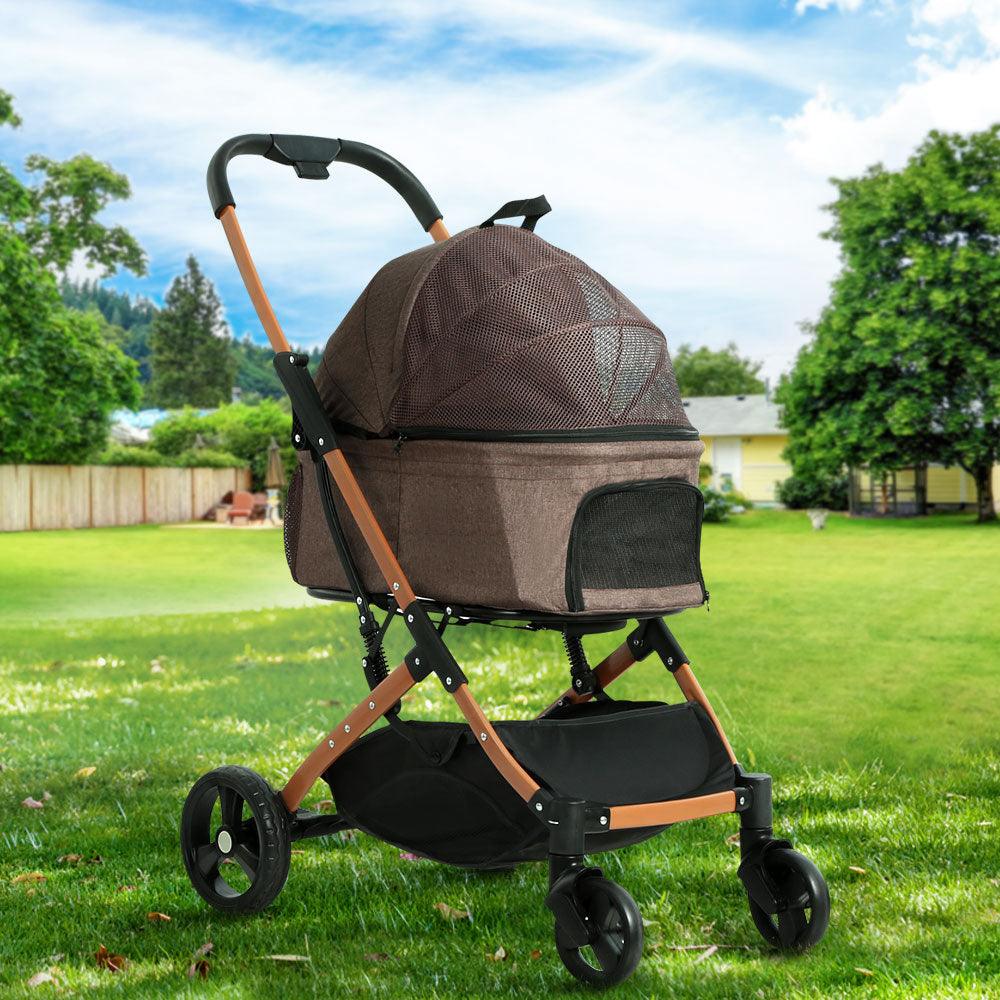 Buy i.Pet Pet Stroller Dog Pram Large Cat Carrier Travel Foldable 4 Wheels Pushchair Double discounted | Products On Sale Australia