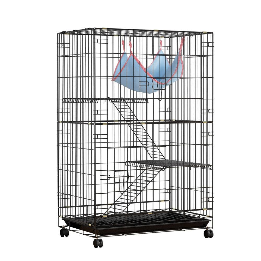 Buy i.Pet Rabbit Cage 100cm Hutch 3 Level Indoor Guinea Pig Ferret discounted | Products On Sale Australia