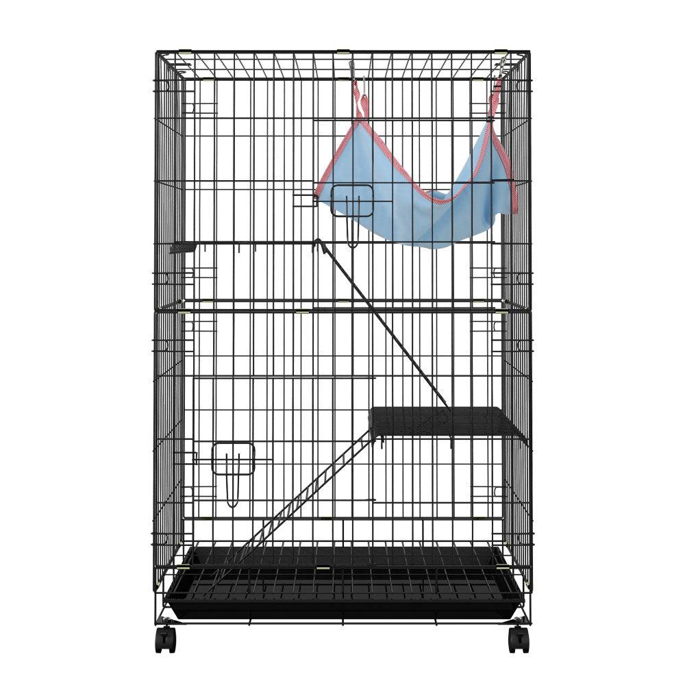 Buy i.Pet Rabbit Cage 100cm Hutch 3 Level Indoor Guinea Pig Ferret discounted | Products On Sale Australia