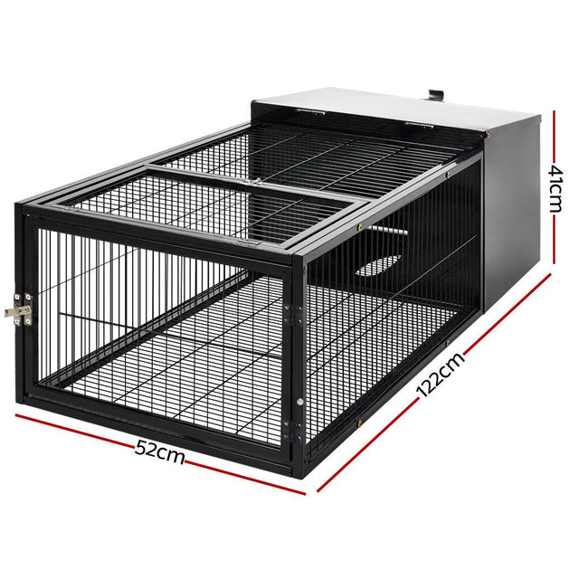 Buy i.Pet Rabbit Cage 122x52cm Hutch Enclosure Carrier Metal discounted | Products On Sale Australia