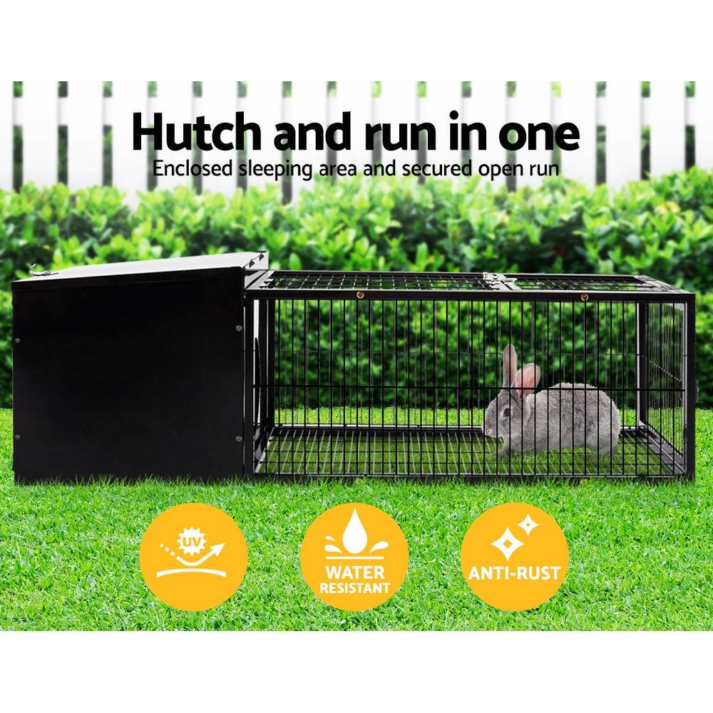 Buy i.Pet Rabbit Cage 122x52cm Hutch Enclosure Carrier Metal discounted | Products On Sale Australia