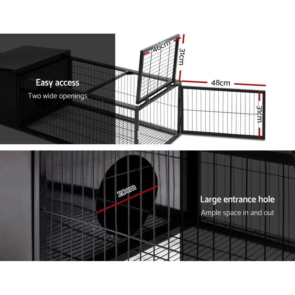 Buy i.Pet Rabbit Cage 122x52cm Hutch Enclosure Carrier Metal discounted | Products On Sale Australia