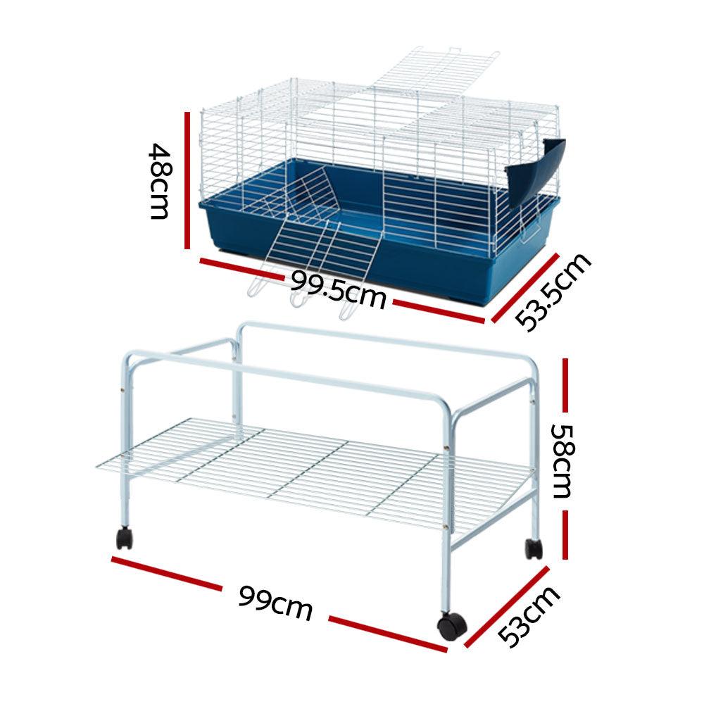 Buy i.Pet Rabbit Cage Hutch 106cm Indoor Enclosure Carrier discounted | Products On Sale Australia