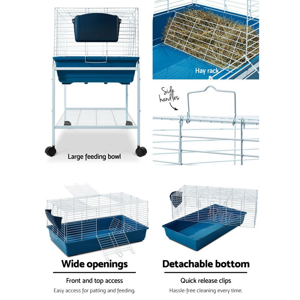 Buy i.Pet Rabbit Cage Hutch 106cm Indoor Enclosure Carrier discounted | Products On Sale Australia