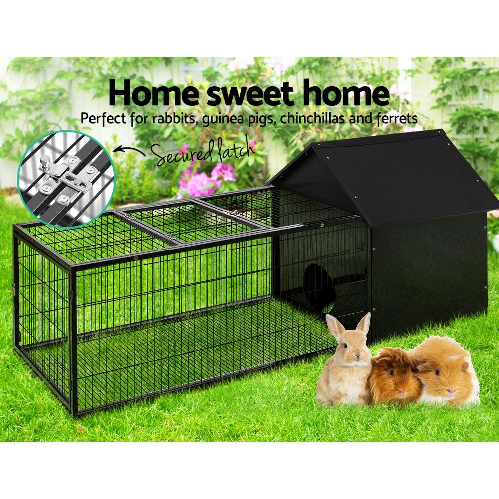 Buy i.Pet Rabbit Cage Hutch 162x60cm Enclosure Metal discounted | Products On Sale Australia