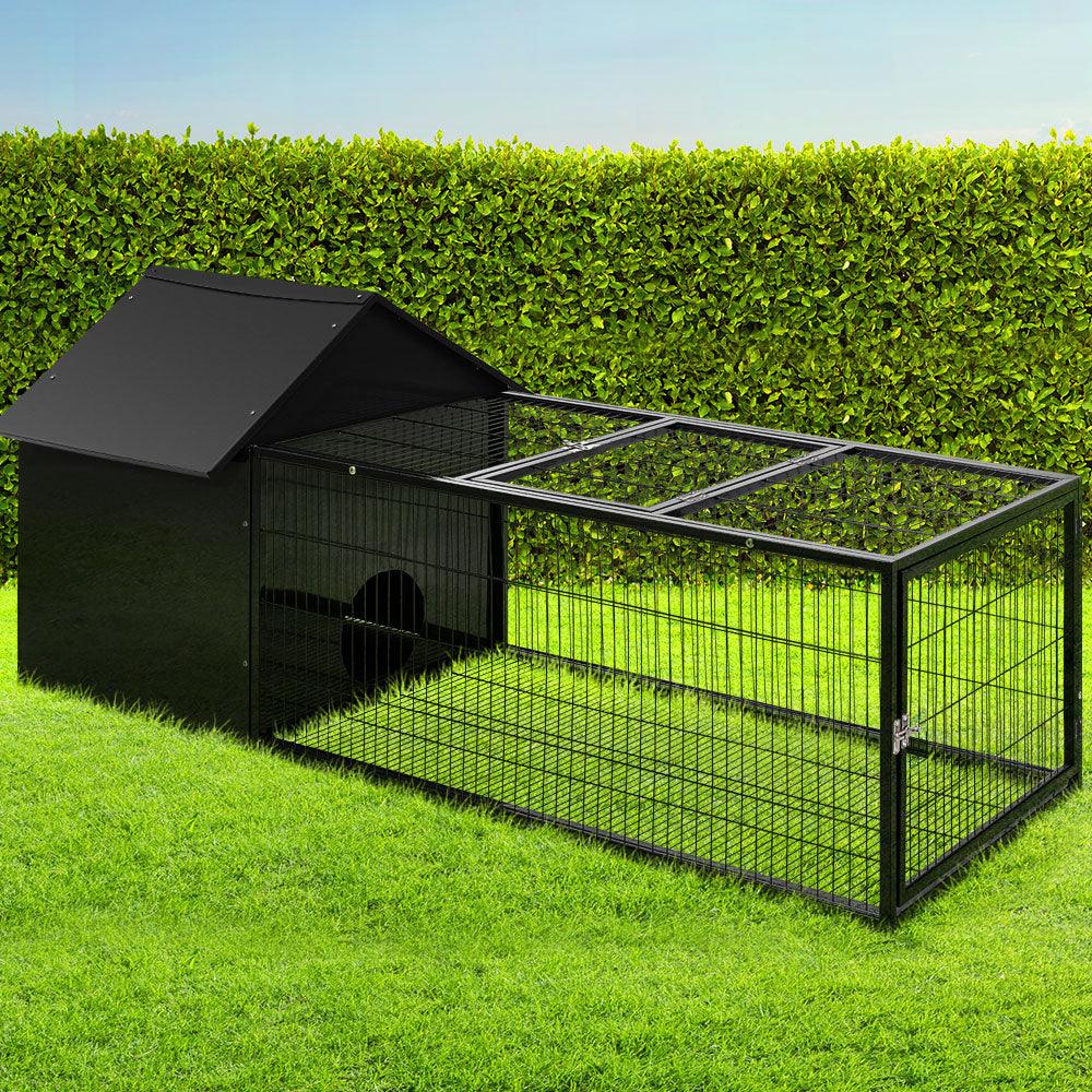 Buy i.Pet Rabbit Cage Hutch 162x60cm Enclosure Metal discounted | Products On Sale Australia