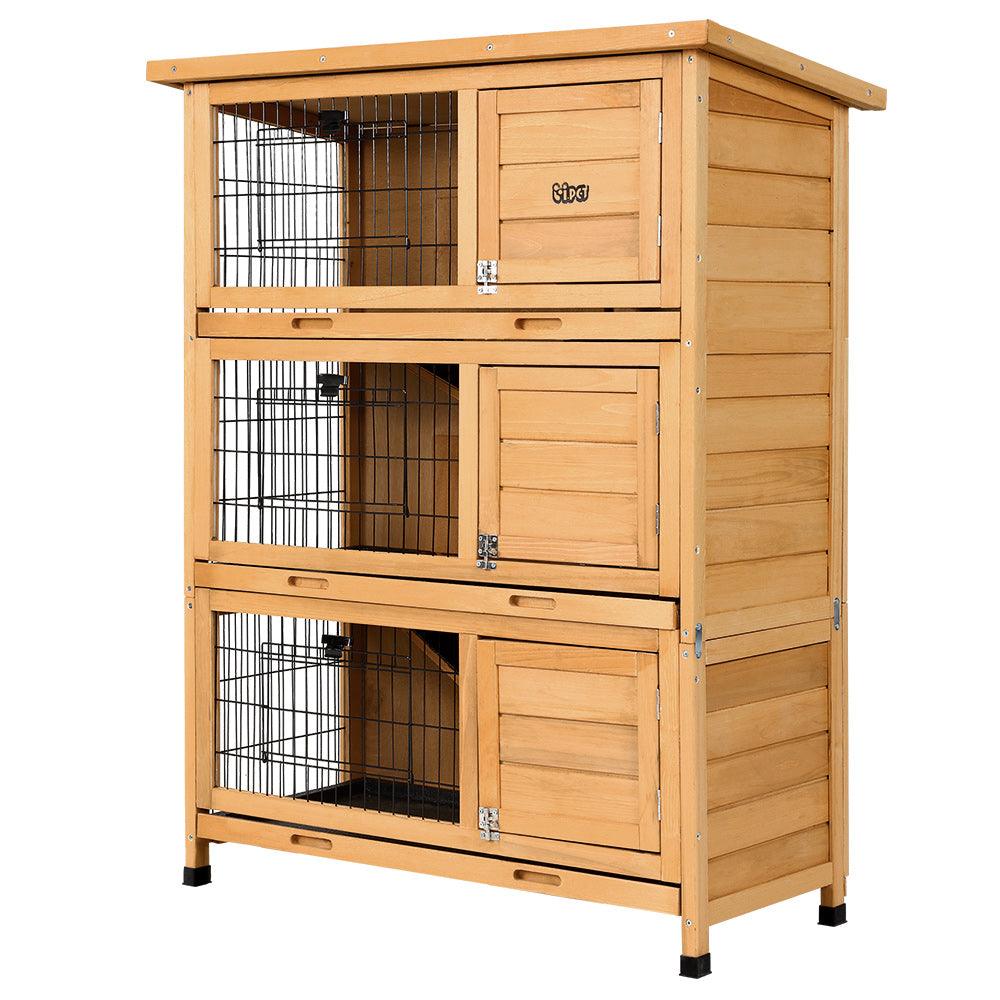 Buy i.Pet Rabbit Hutch 91.5cm x 46cm x 116.5cm Chicken Coop Large House Cage Run Wooden Bunny Outdoor discounted | Products On Sale Australia