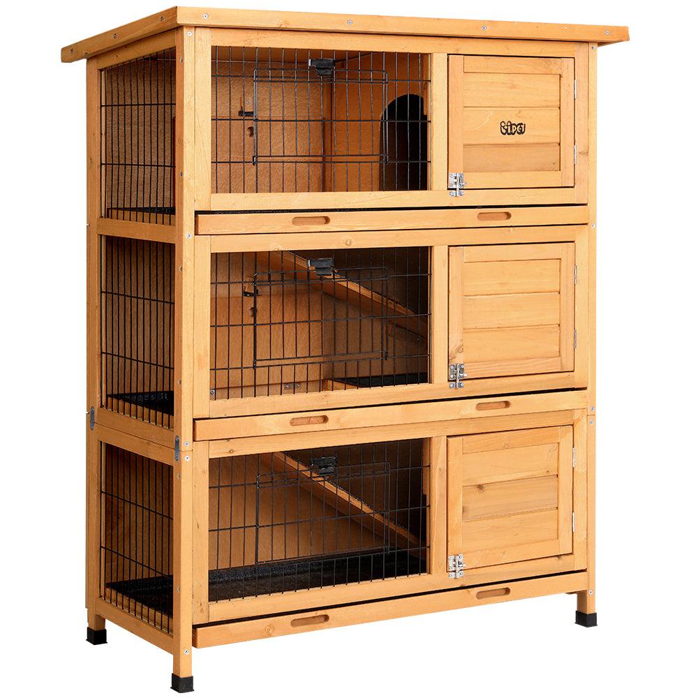 Buy i.Pet Rabbit Hutch 91.5cm x 46cm x 116.5cm Chicken Coop Large House Cage Run Wooden Bunny Outdoor discounted | Products On Sale Australia