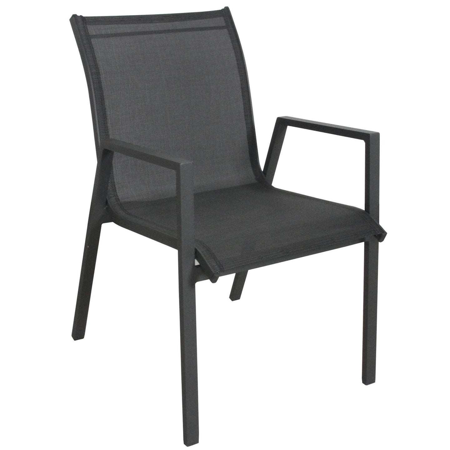 Buy Iberia 2pc Set Aluminium Outdoor Dining Table Chair Charcoal discounted | Products On Sale Australia