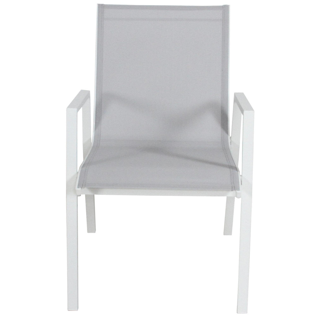 Buy Iberia 2pc Set Aluminium Outdoor Dining Table Chair White discounted | Products On Sale Australia