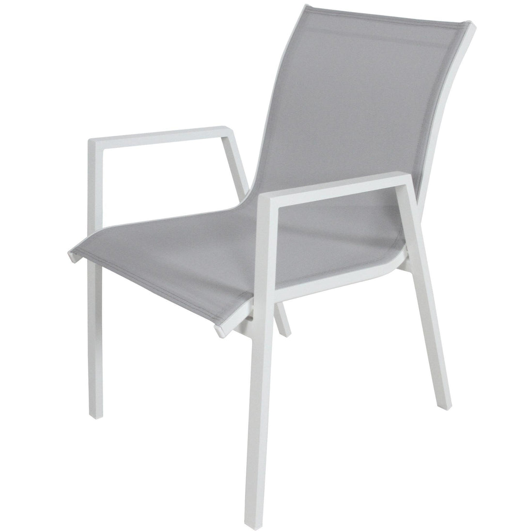 Buy Iberia 2pc Set Aluminium Outdoor Dining Table Chair White discounted | Products On Sale Australia