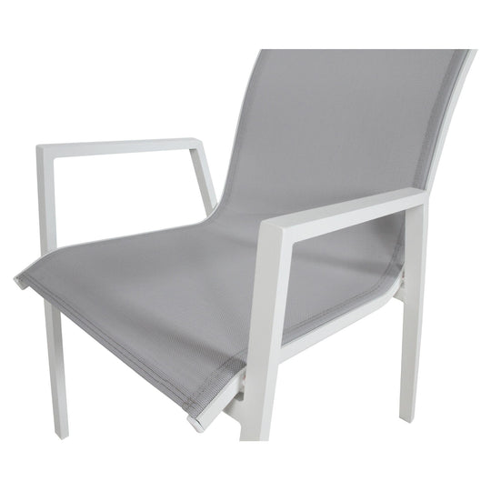 Buy Iberia 6pc Set Aluminium Outdoor Dining Table Chair White discounted | Products On Sale Australia